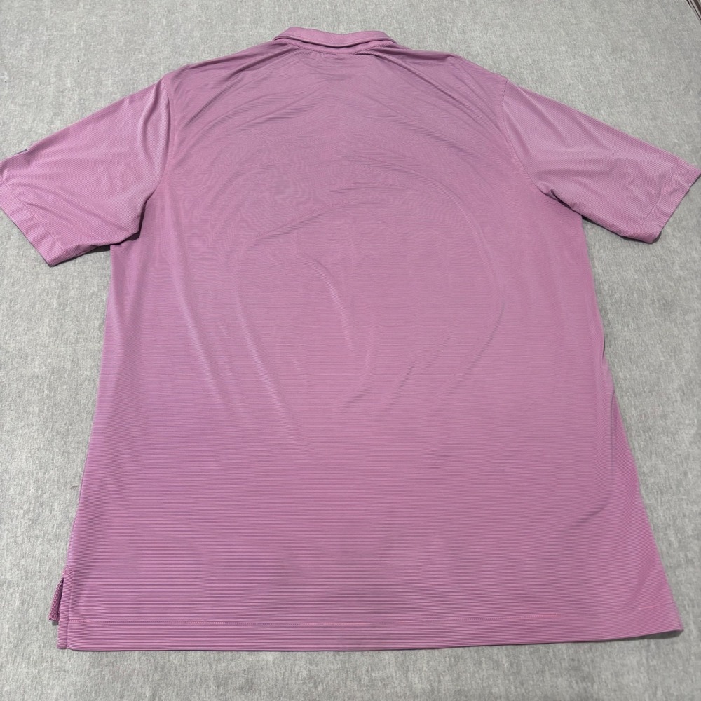 Vineyard Vines Mens XL Performance Polo Shirt Pink Purple Stripe Short Sleeve - Picture 8 of 8